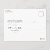 Simple Gold Script Foto Baby Vielen Dank Postkarte (Rückseite)