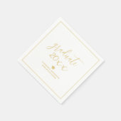 Simple Gold Script Graduate 2024 Graduation Party Serviette (Ecke)