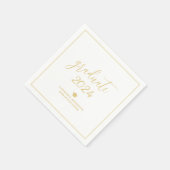 Simple Gold Script Graduate 2024 Graduation Party Serviette (Ecke)