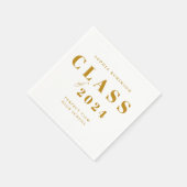 Simple Gold Script Graduation Party Serviette (Ecke)