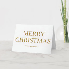 Simple Gold Script Merry Christmas Feiertagskarte