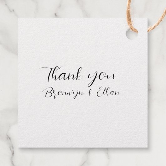 Simple Gold Seashells Gefallen Geschenkanhänger (Rückseite)