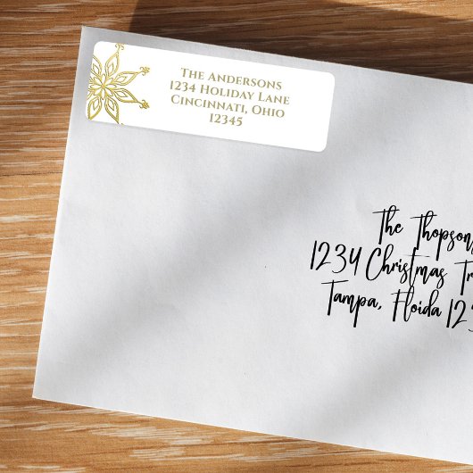 Simple Gold Snowflake Klassisches Elegantes