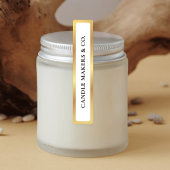 Simple Gold Tamper Proof Thin Candle Jar Tin Label Etiketten