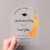 Simple Gold Tassel Class of 2025 Graduation Party Acryleinladungen (Insitu (Handheld))