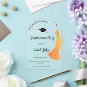 Simple Gold Tassel Class of 2025 Graduation Party Acryleinladungen (Insitu (Hochzeit))