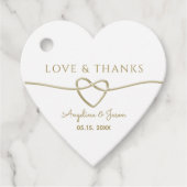 Simple Gold Wedding Vielen Dank Geschenkanhänger (Vorderseite)