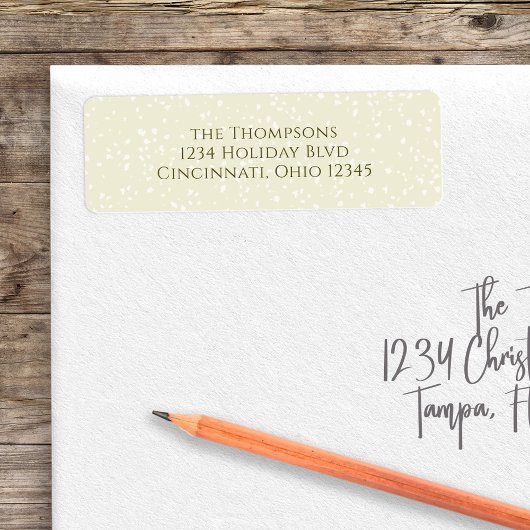 Simple Gold Whimsical Minimalist Return Address