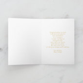 Simple Gold White Confetti Foto Abschluss Karte (Innenseite)