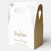 Simple Gold White Taufkreuz Vielen Dank für Ihr In Geschenkschachtel (Geöffnet)