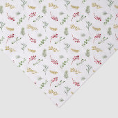 Simple Gold Winter Greenery Wasserfarbe Weihnachte Seidenpapier (Ausschnitt)