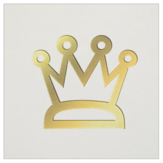 Simple Golden Crown Fabric Swatch Stoff