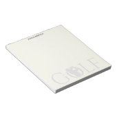 Simple Golf Fan Personal Stationery Buff Notizblock (angewinkelt)