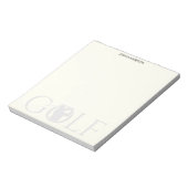 Simple Golf Fan Personal Stationery Buff Notizblock (Rotiert)