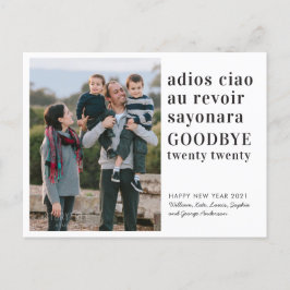 Simple Goodbye 22 Happy New Year Foto Feiertagspostkarte