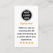 Simple Google Review Request|Modern Small Business Telefonnummerkarte (Rückseite)