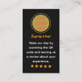 Simple Google Review Request|Modern Small Business Telefonnummerkarte (Rückseite)