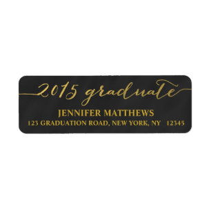 Simple Grad Chalkboard   Abschluss-Adresskennzeich