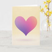 Simple Gradient Heart Card Karte (Gelbe Blume)