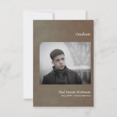 Simple Graduation Announcement Custom Photo (Vorderseite)