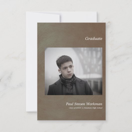 Simple Graduation Announcement Custom Photo (Vorderseite)