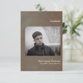 Simple Graduation Announcement Custom Photo (Stehend Vorderseite)
