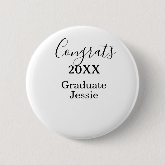 Simple graduation congratulations minimal add clas button (Vorderseite)