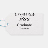 Simple graduation congratulations minimal add clas geschenkanhänger (Rückseite Horizontal)