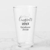 Simple graduation congratulations minimal add clas glas (Rückseite)