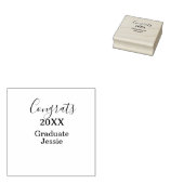 Simple graduation congratulations minimal add clas gummistempel (Stempel)