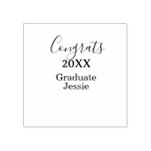 Simple graduation congratulations minimal add clas gummistempel (Prägung)