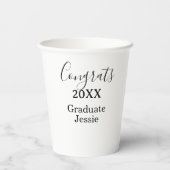Simple graduation congratulations minimal add clas pappbecher (Rückseite)