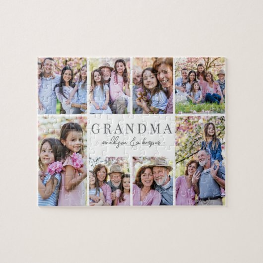 Simple Grandma Photo Collage Puzzle (Horizontal)