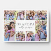 Simple Grandpa Photo Collage Fotoplatte (Vorderseite)