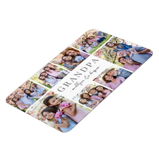 Simple Grandpa Photo Collage Magnet (Linke Seite)