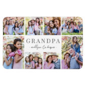 Simple Grandpa Photo Collage Magnet (Horizontal)