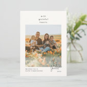 Simple Grateful Hearts Erntedank Feiertagskarte (Stehend Vorderseite)