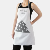Simple Gray Christmas Tree Holiday Schürze (InSitu)