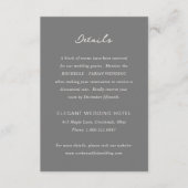Simple Gray Elegant Wedding Begleitkarte (Vorderseite)