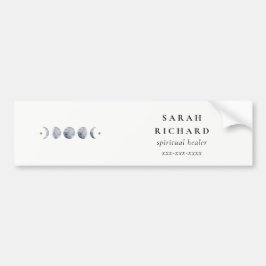 Simple Gray Lunar Celestial Moon Phase Wasserfarbe Autoaufkleber