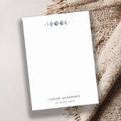 Simple Gray Lunar Celestial Moon Phase Wasserfarbe Mitteilungskarte