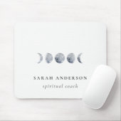 Simple Gray Lunar Celestial Moon Phase Wasserfarbe Mousepad (Mit Mouse)