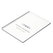 Simple Gray Lunar Celestial Moon Phase Wasserfarbe Notizblock (Linke Seite)