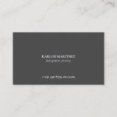 Simple Gray & White Immigration Attorney QR code Visitenkarte (Vorderseite)