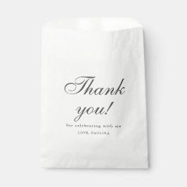 Simple Gray White Thank You Script Geschenktütchen