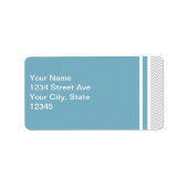 Simple Gray ZigZag Adressaufkleber (Vorne)