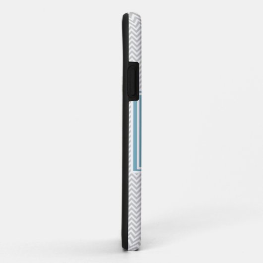 Simple Gray ZigZag Case-Mate iPhone Hülle (Hinten/Rechts)