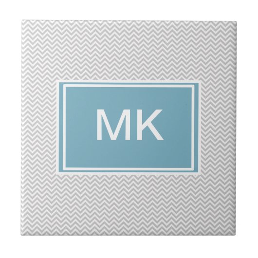 Simple Gray ZigZag Fliese (Vorderseite)