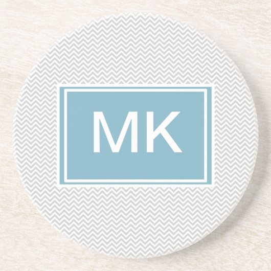 Simple Gray ZigZag Getränkeuntersetzer (Vorne)