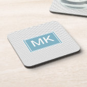 Simple Gray ZigZag Getränkeuntersetzer (Linke Seite)